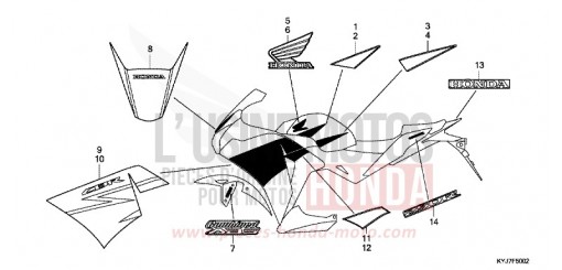 MARKE (CBR250RD/RAD-3F,3RU,4E,5ED) CBR250RD de 2013